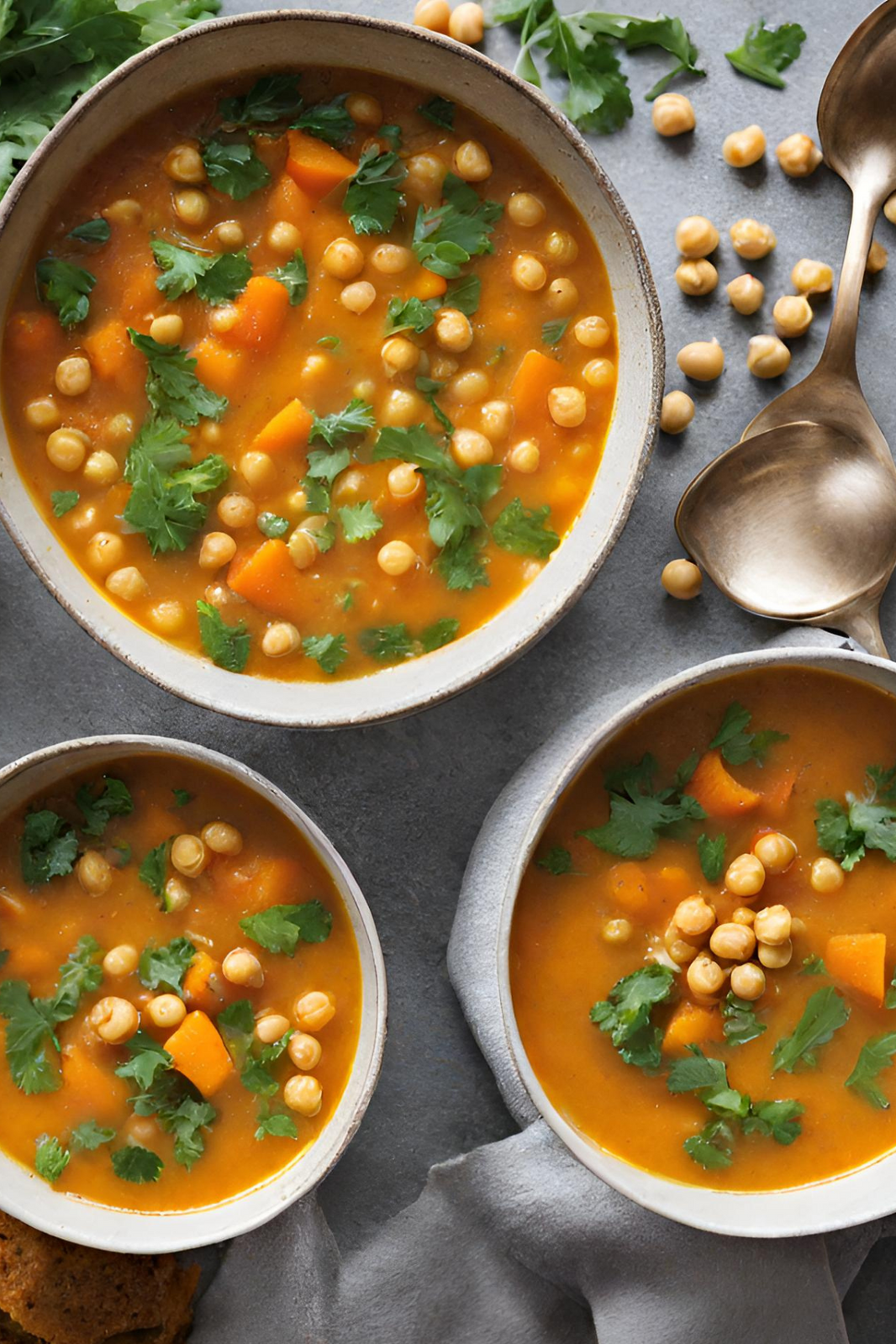 Warm Chickpea & Sweet Potato Soup