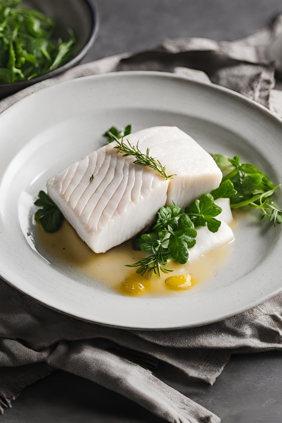 Poached Halibut