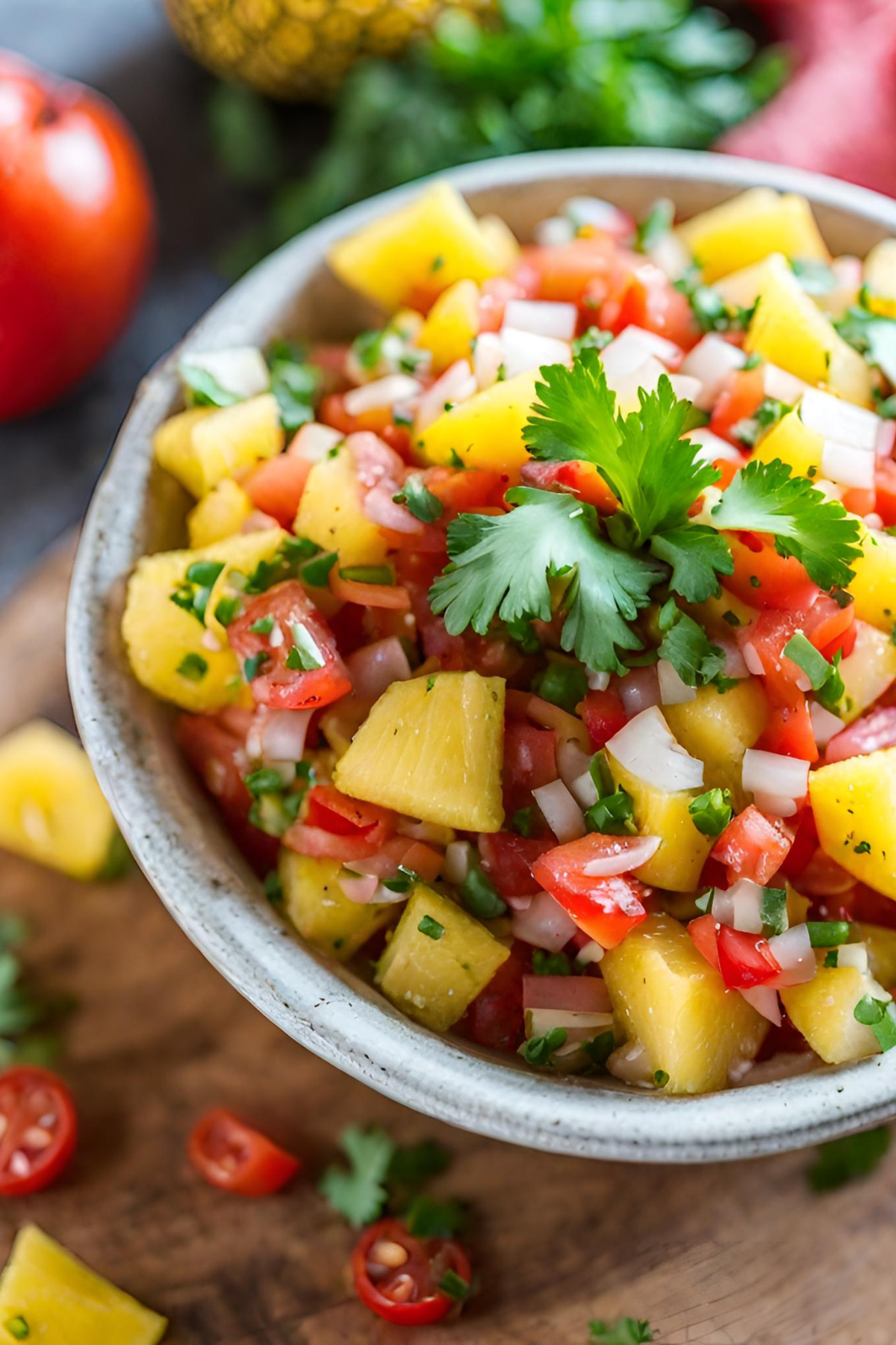 Spicy Pineapple Pico de Gallo