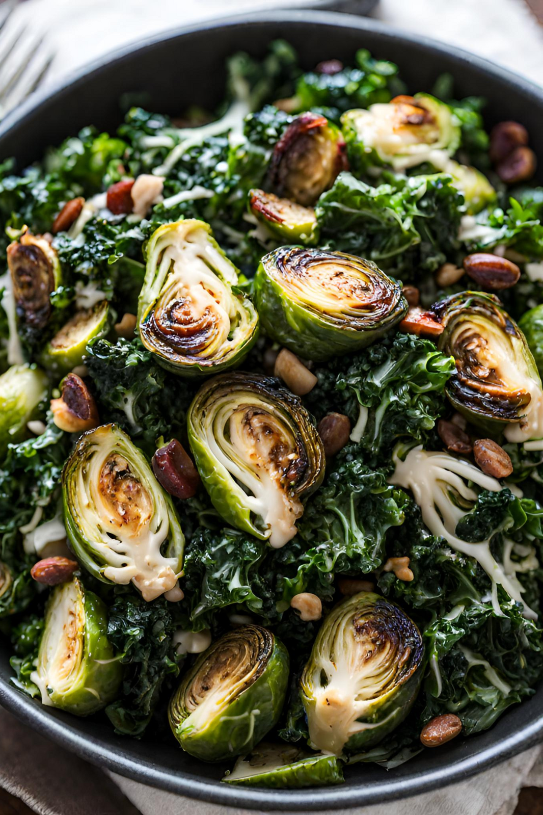 Brussel Sprouts and Kale Salad