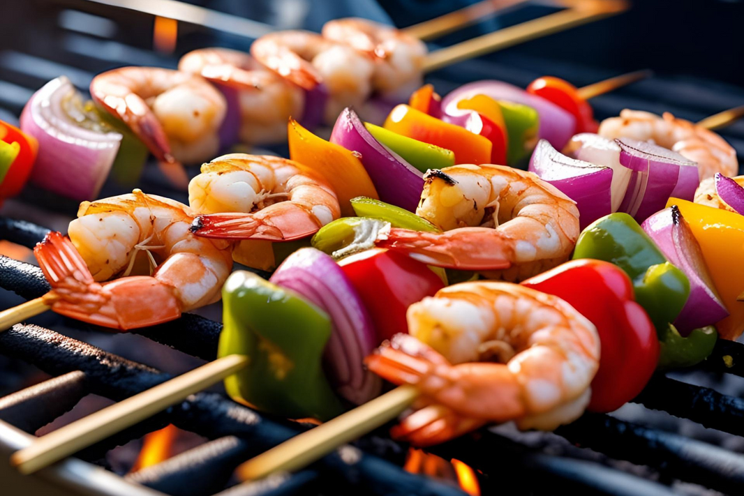 Grilled Shrimp and Veggie Skewer