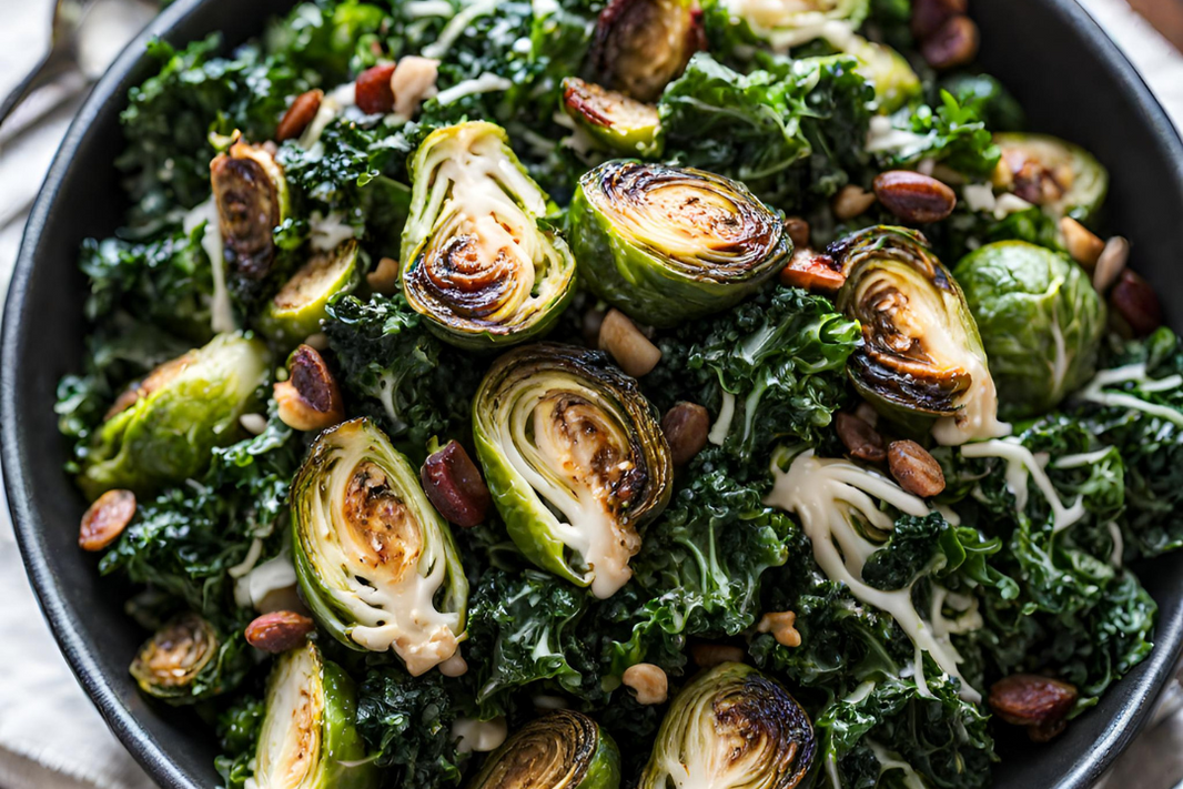 Brussel Sprouts and Kale Salad