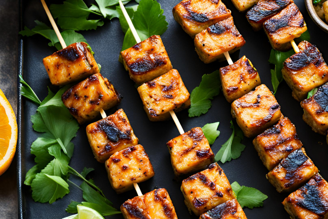 Citrus-Marinated Tempeh Skewers