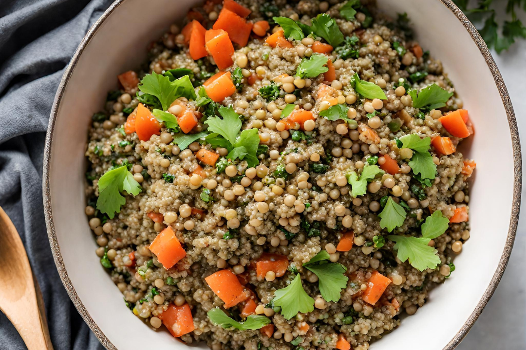 Green Lentil Quinoa Salad