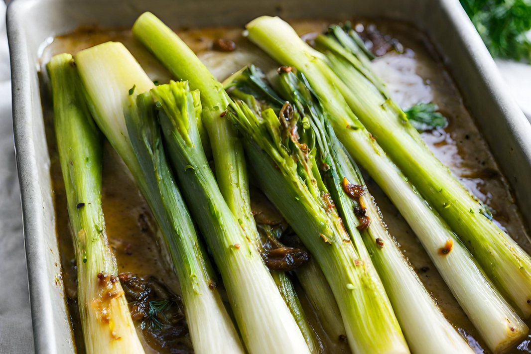 Oven Braised Leeks