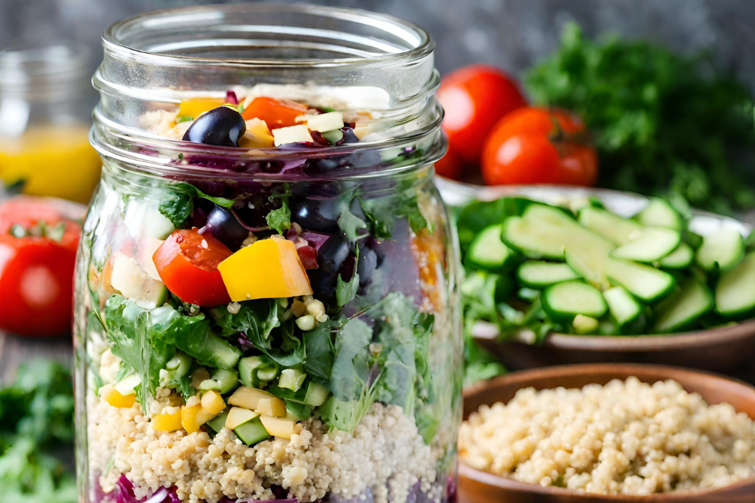 Quinoa Mason Jar Salad