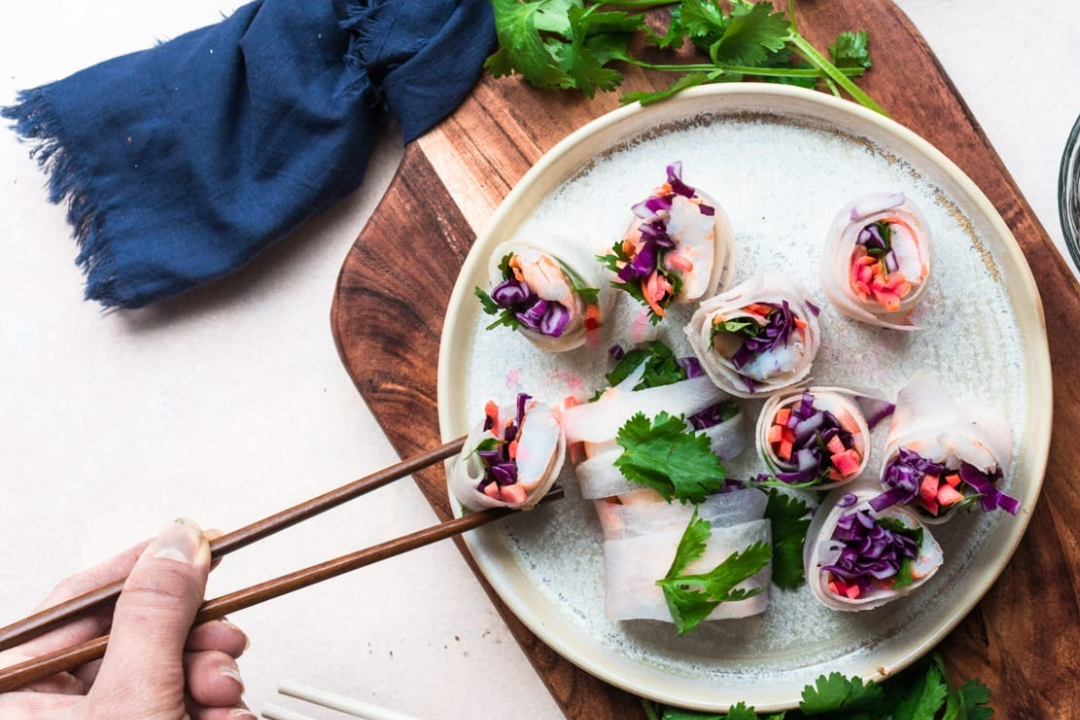 Radish and Shrimp Sushi Rolls