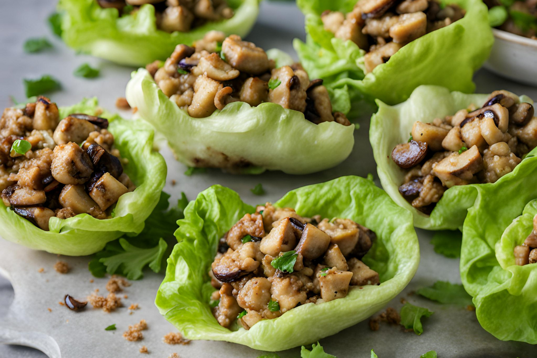 Tofu & Cremini Mushroom Lettuce Cups