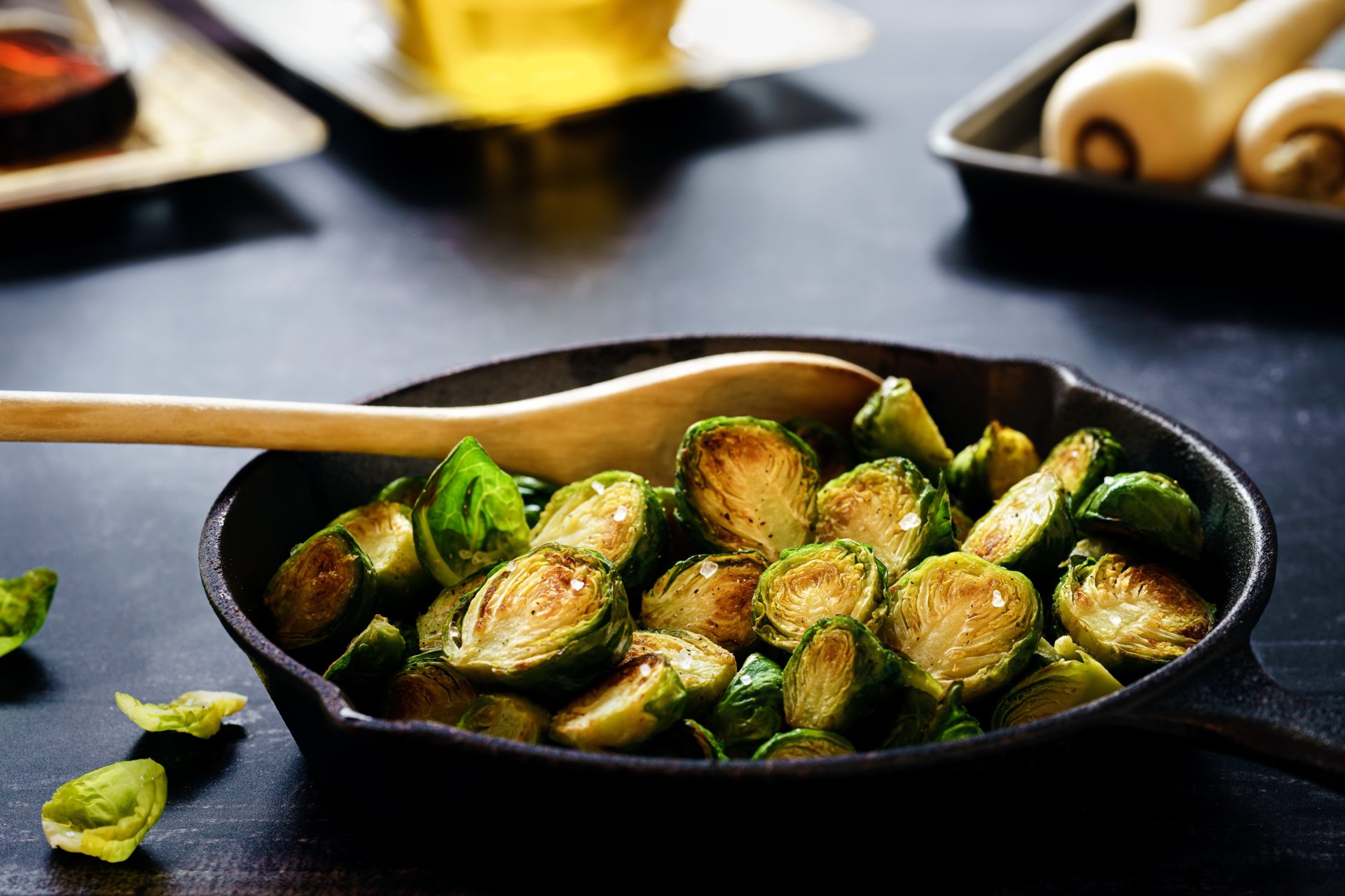 Crispy CRUSH YOUR WORKOUT Sweet Potato Brussels Sprouts